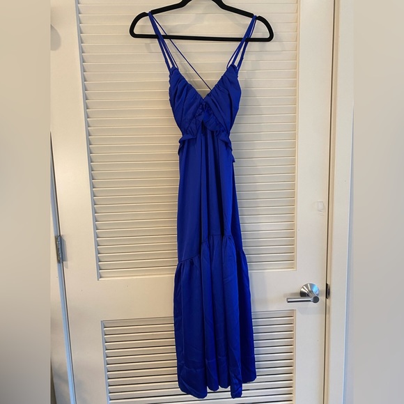 Satin Midi Dress - Picture 2 of 8